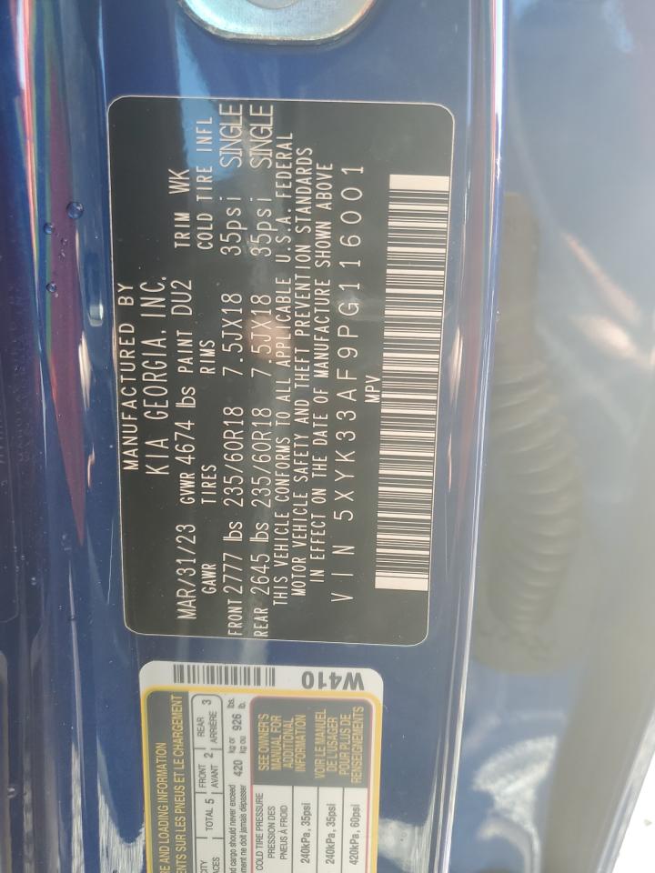 2023 KIA SPORTAGE EX VIN:5XYK33AF9PG116001