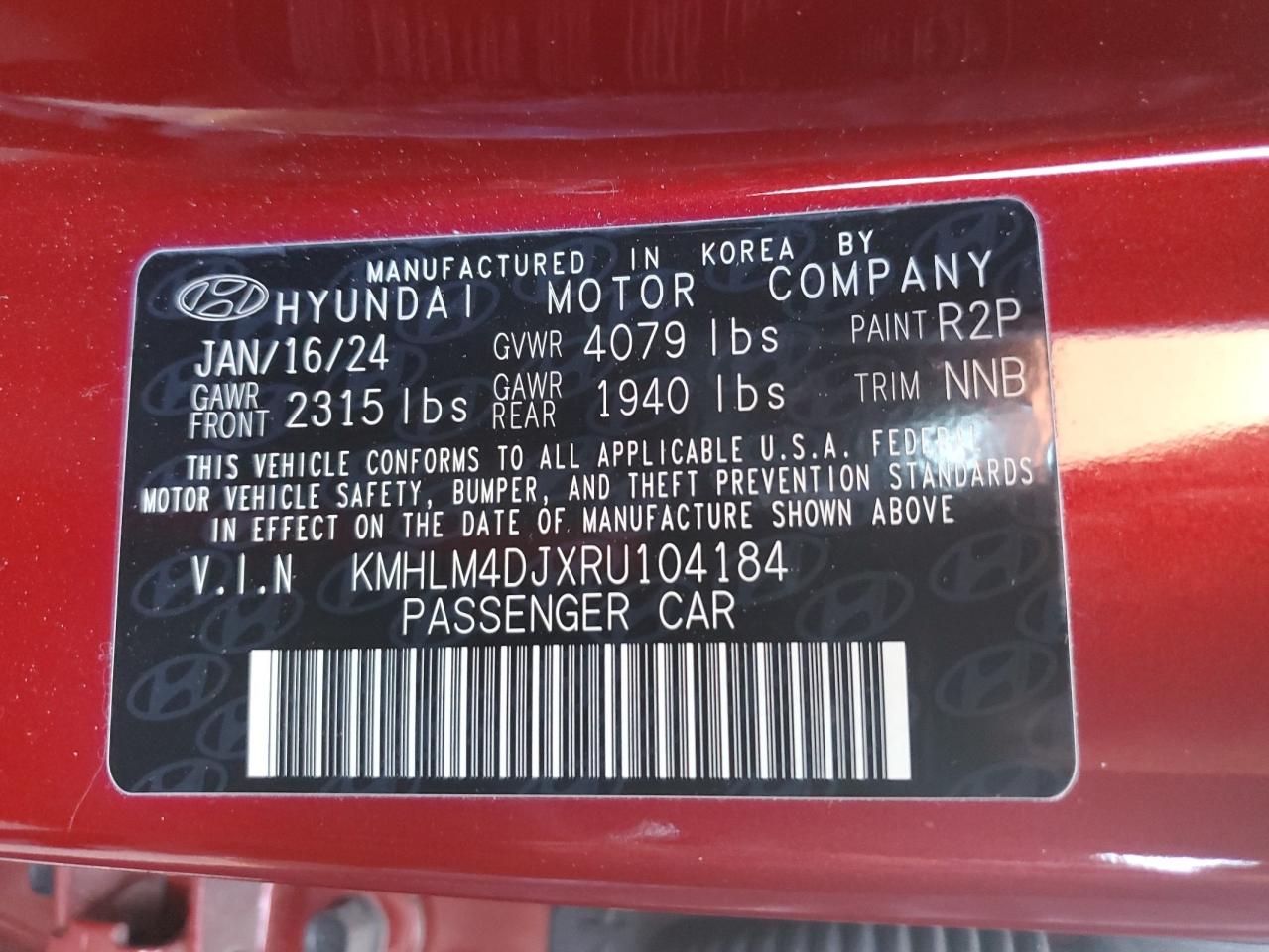 2024 HYUNDAI ELANTRA BLUE VIN:KMHLM4DJXRU104184