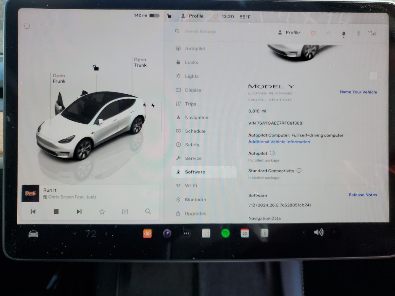2024 TESLA MODEL Y  VIN:7SAYGAEE7RF091388