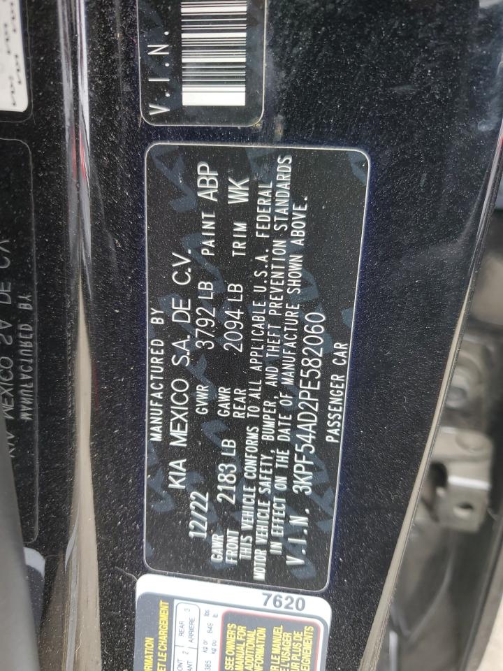 2023 KIA FORTE GT LINE VIN:3KPF54AD2PE582060