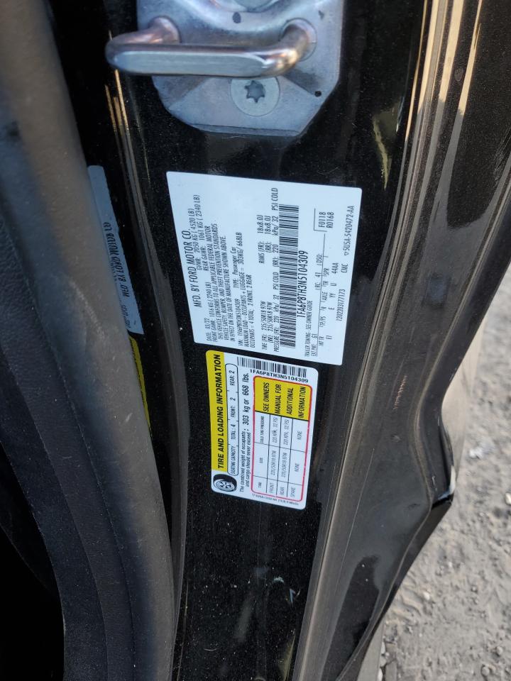 2022 FORD MUSTANG  VIN:1FA6P8TH3N5104309