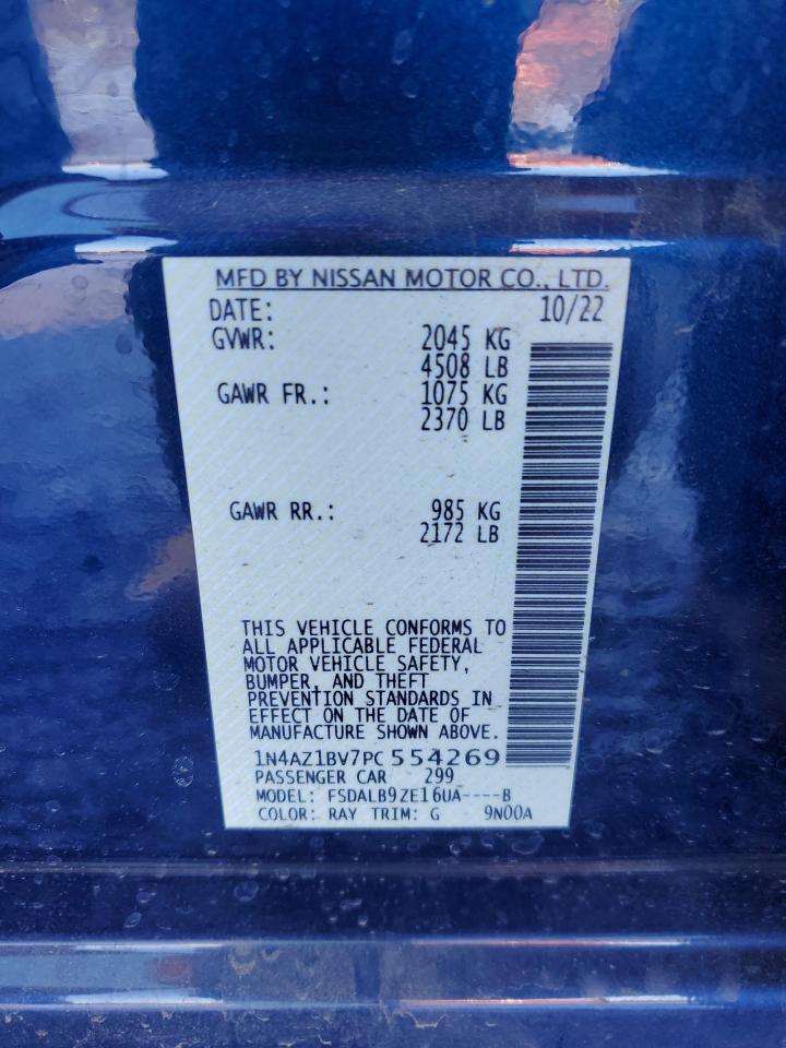 2023 NISSAN LEAF S VIN:1N4AZ1BV7PC554269