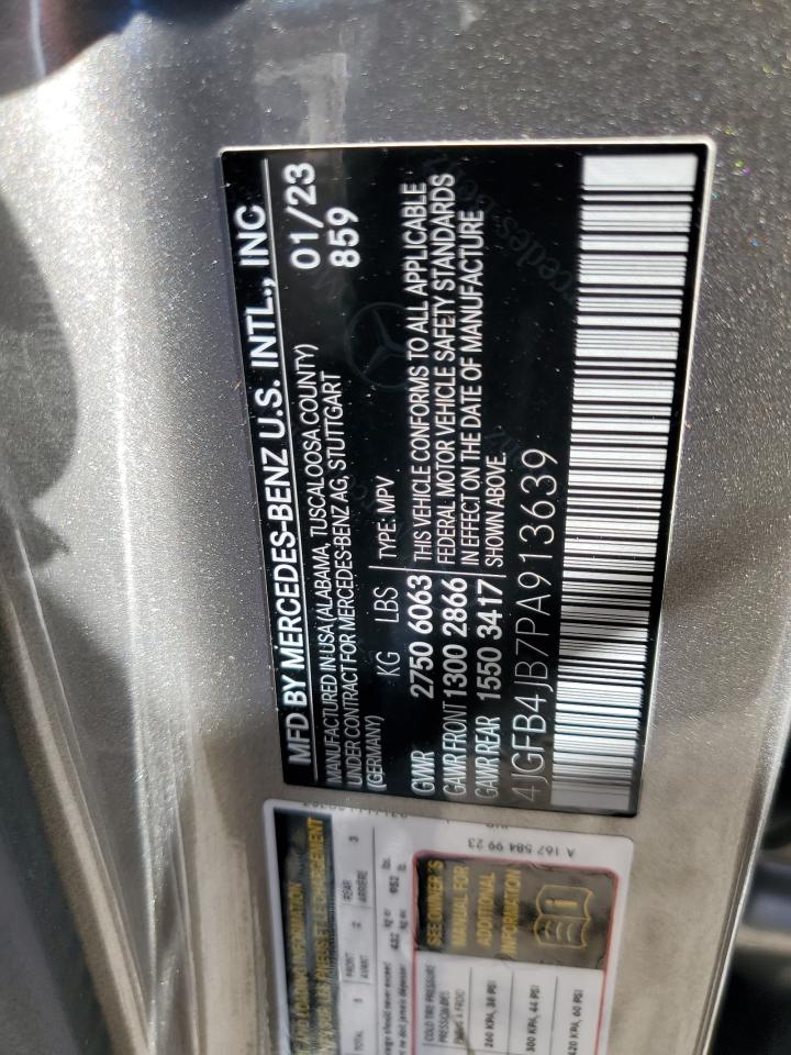 2023 MERCEDES-BENZ GLE 350 VIN:4JGFB4JB7PA913639