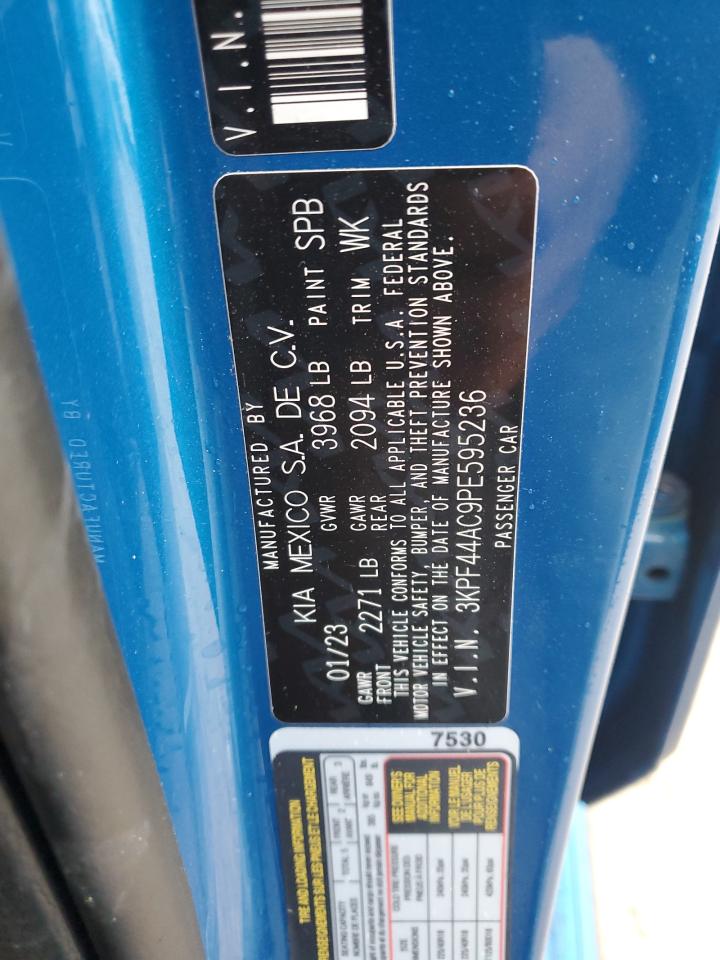 2023 KIA FORTE GT VIN:3KPF44AC9PE595236