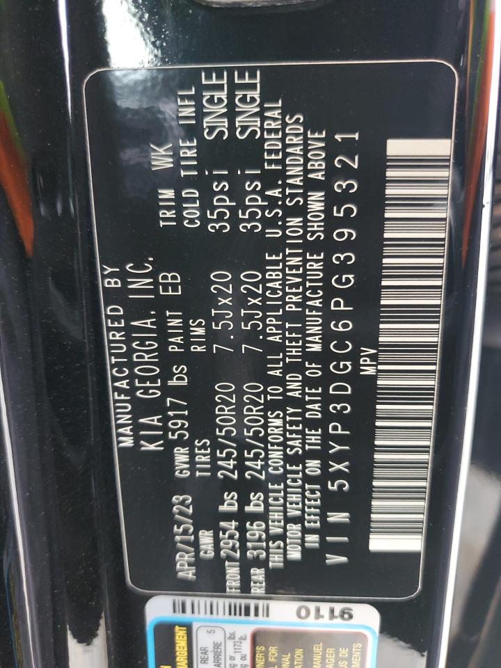 2023 KIA TELLURIDE EX VIN:5XYP3DGC6PG395321