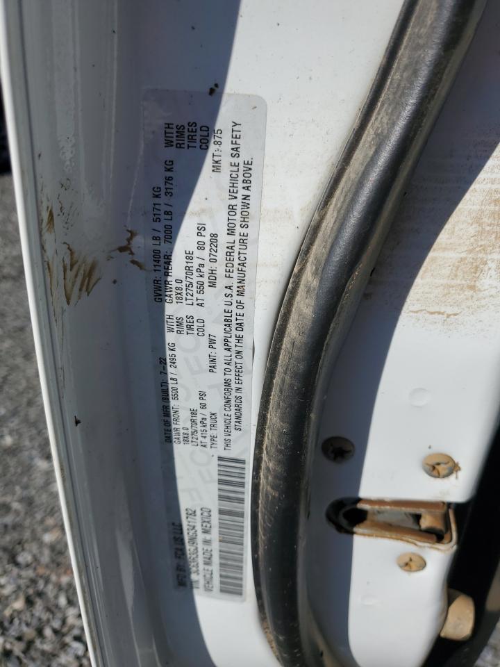 2022 RAM 3500 TRADESMAN VIN:3C63R3GJ9NG341782