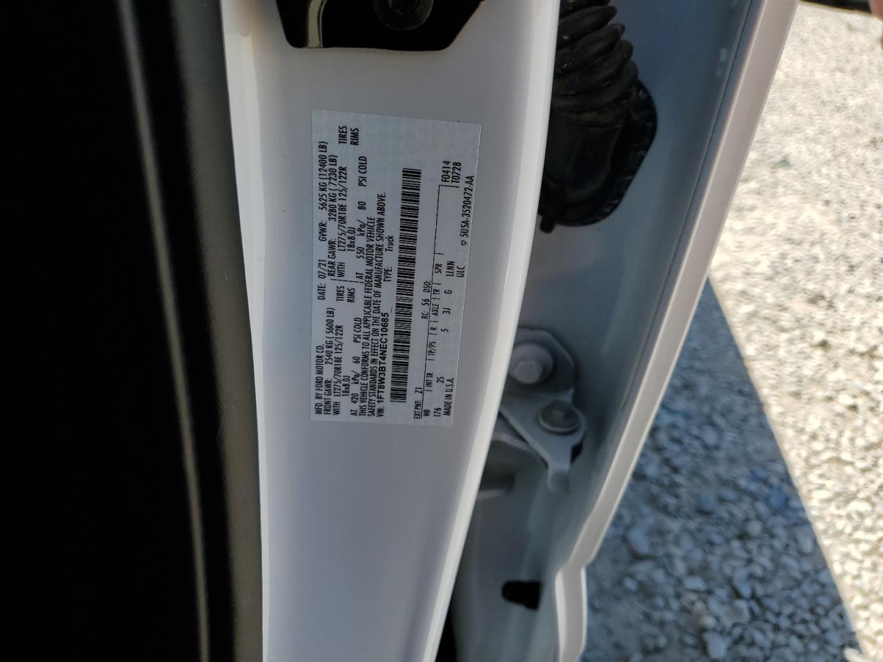 2022 FORD F350 SUPER DUTY VIN:1FT8W3BT4NEC10685