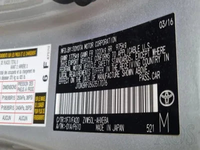 2016 Toyota Prius VIN: