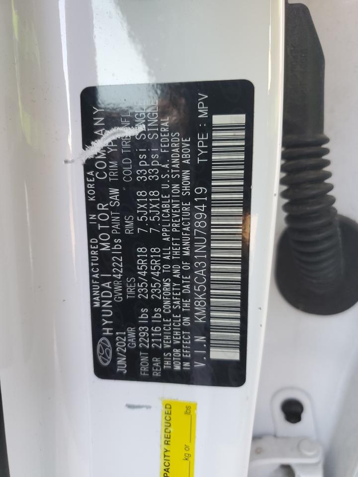 2022 HYUNDAI KONA LIMITED VIN:KM8K5CA31NU789419