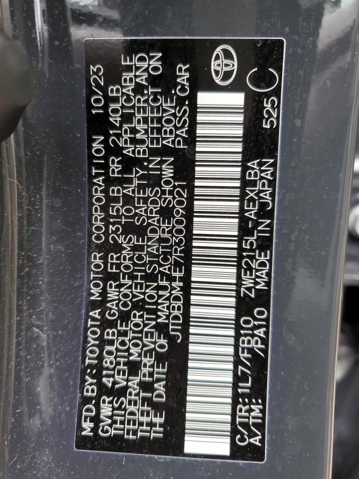 2024 TOYOTA COROLLA LE VIN:JTDBDMHE7R3009021