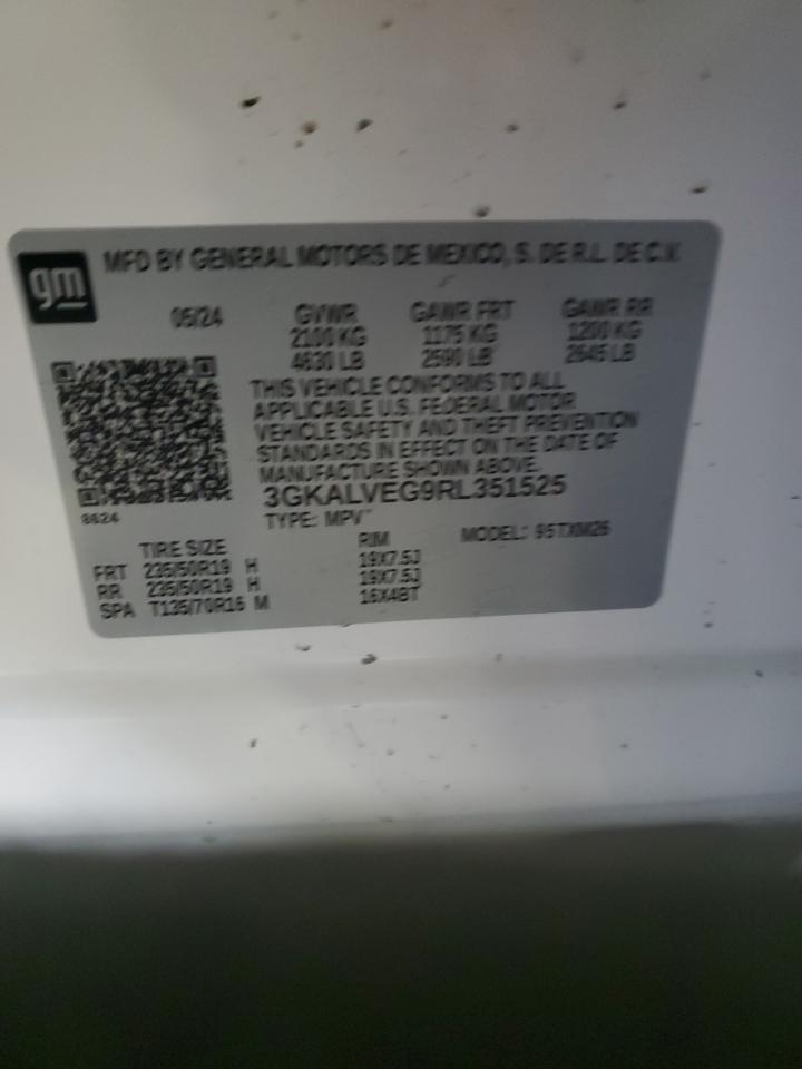 2024 GMC TERRAIN SLT VIN:3GKALVEG9RL351525