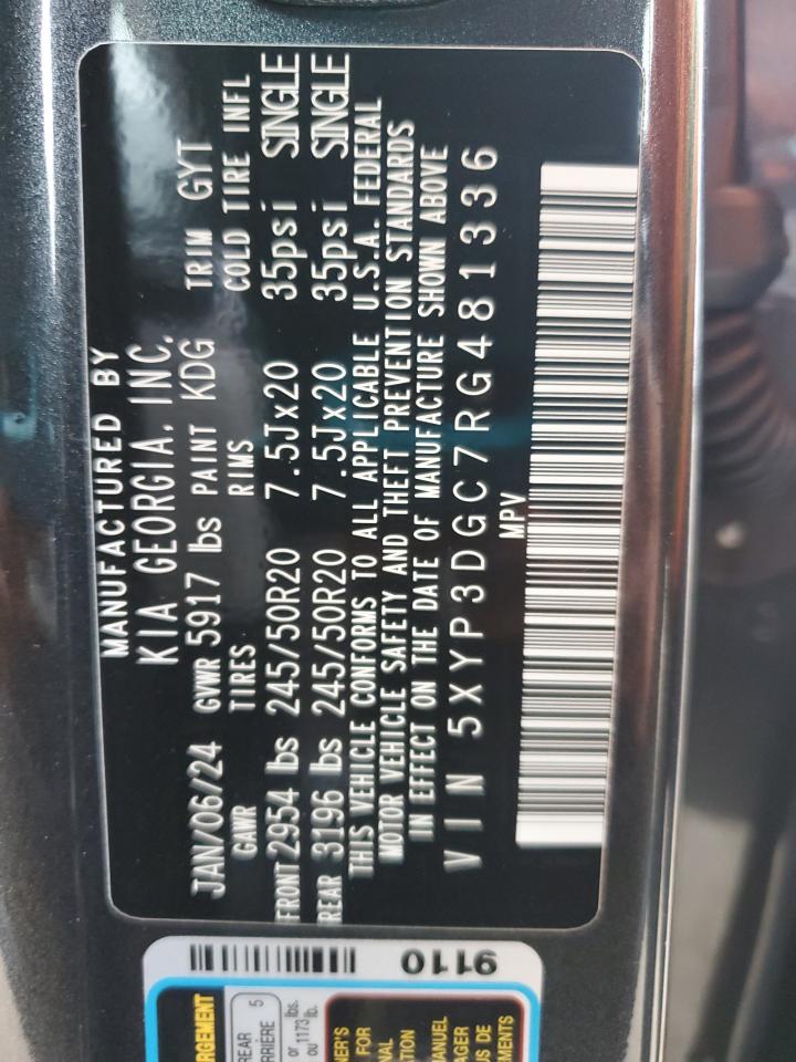2024 KIA TELLURIDE EX VIN:5XYP3DGC7RG481336