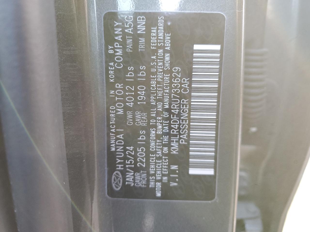 2024 HYUNDAI ELANTRA N LINE VIN:KMHLR4DF4RU733629