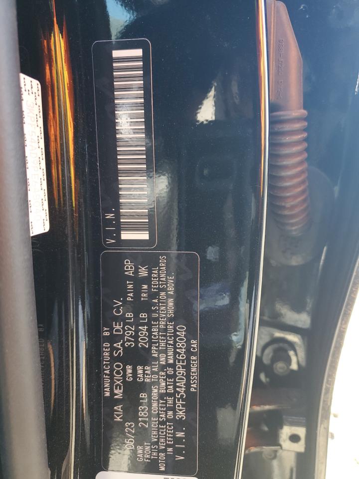 2023 KIA FORTE GT LINE VIN:3KPF54AD9PE648040