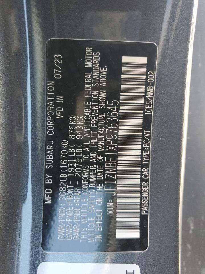 2023 TOYOTA GR 86 PREMIUM VIN:JF1ZNBE1XP9763645