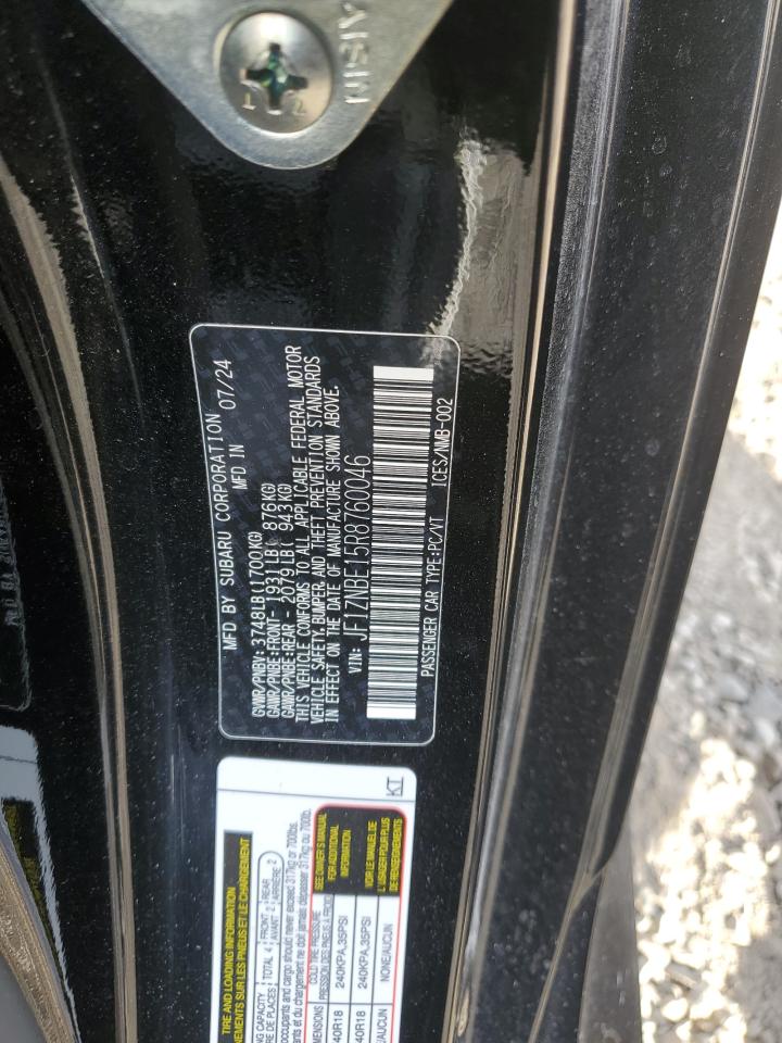 2024 TOYOTA GR 86 PREMIUM VIN:JF1ZNBE15R8760046
