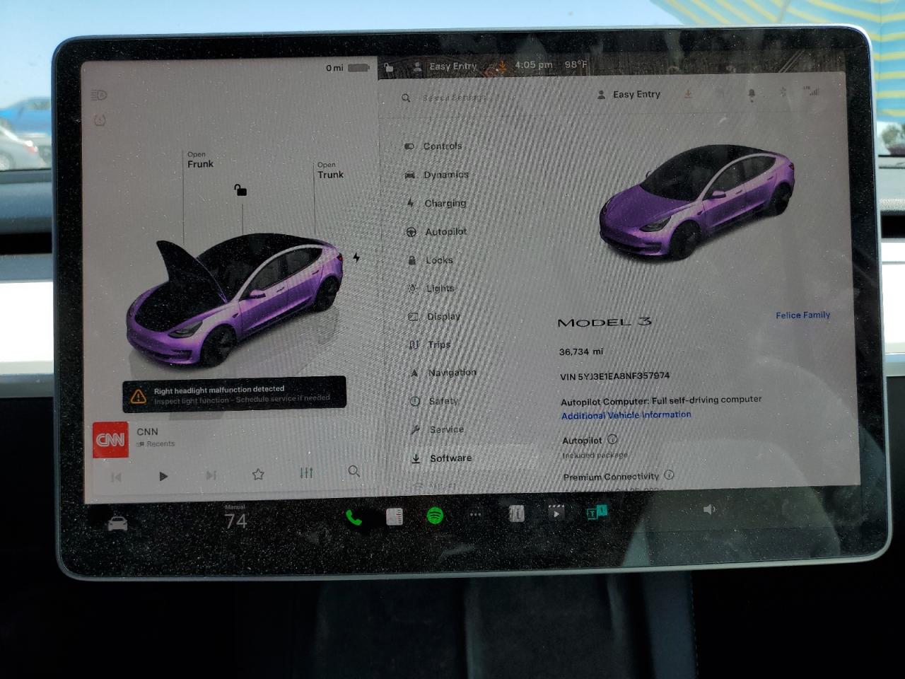 2022 TESLA MODEL 3  VIN:5YJ3E1EA8NF357974