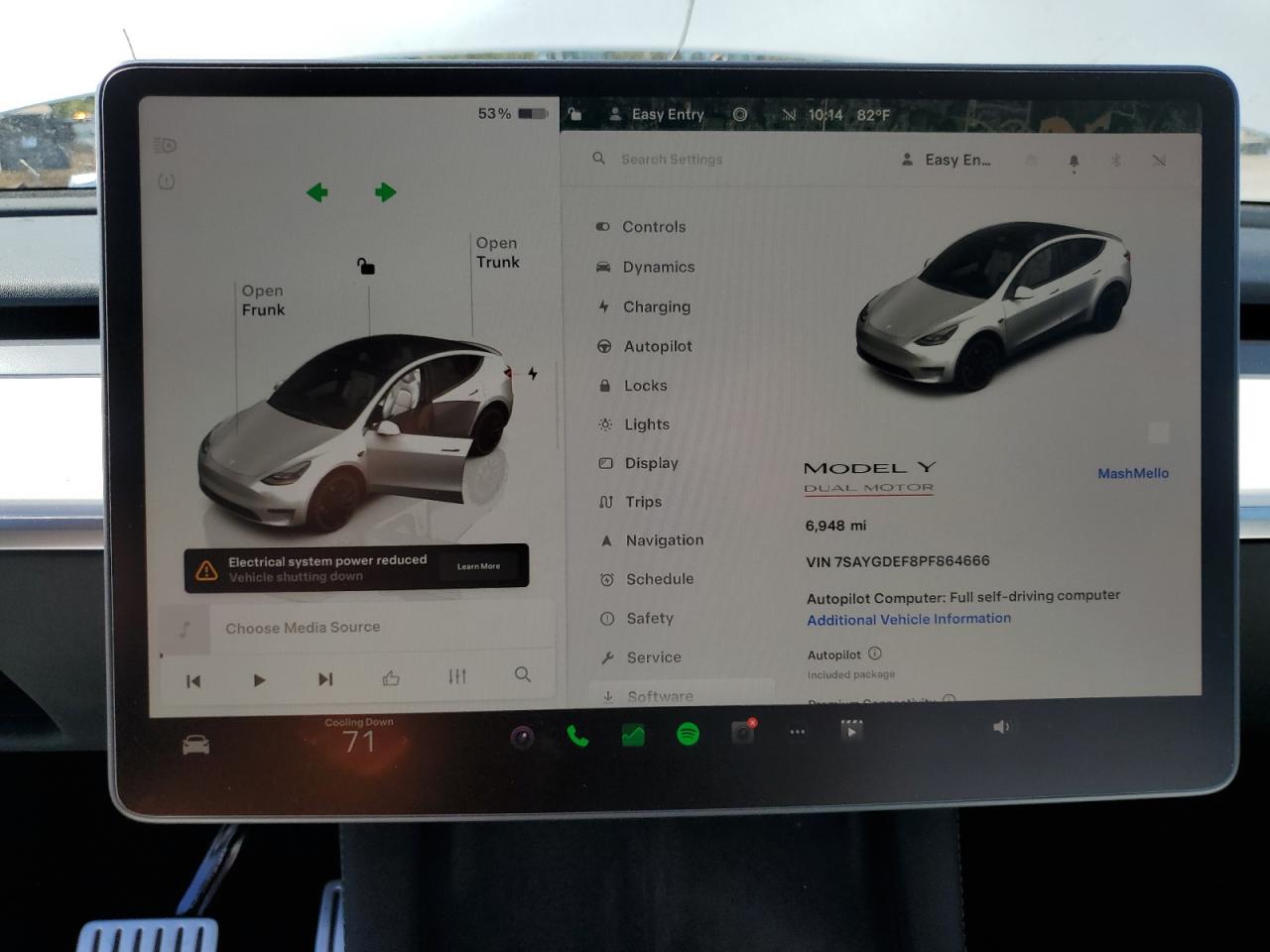 2023 TESLA MODEL Y  VIN:7SAYGDEF8PF864666