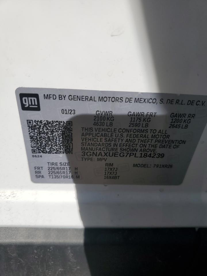 2023 CHEVROLET EQUINOX LT VIN:3GNAXUEG7PL184239