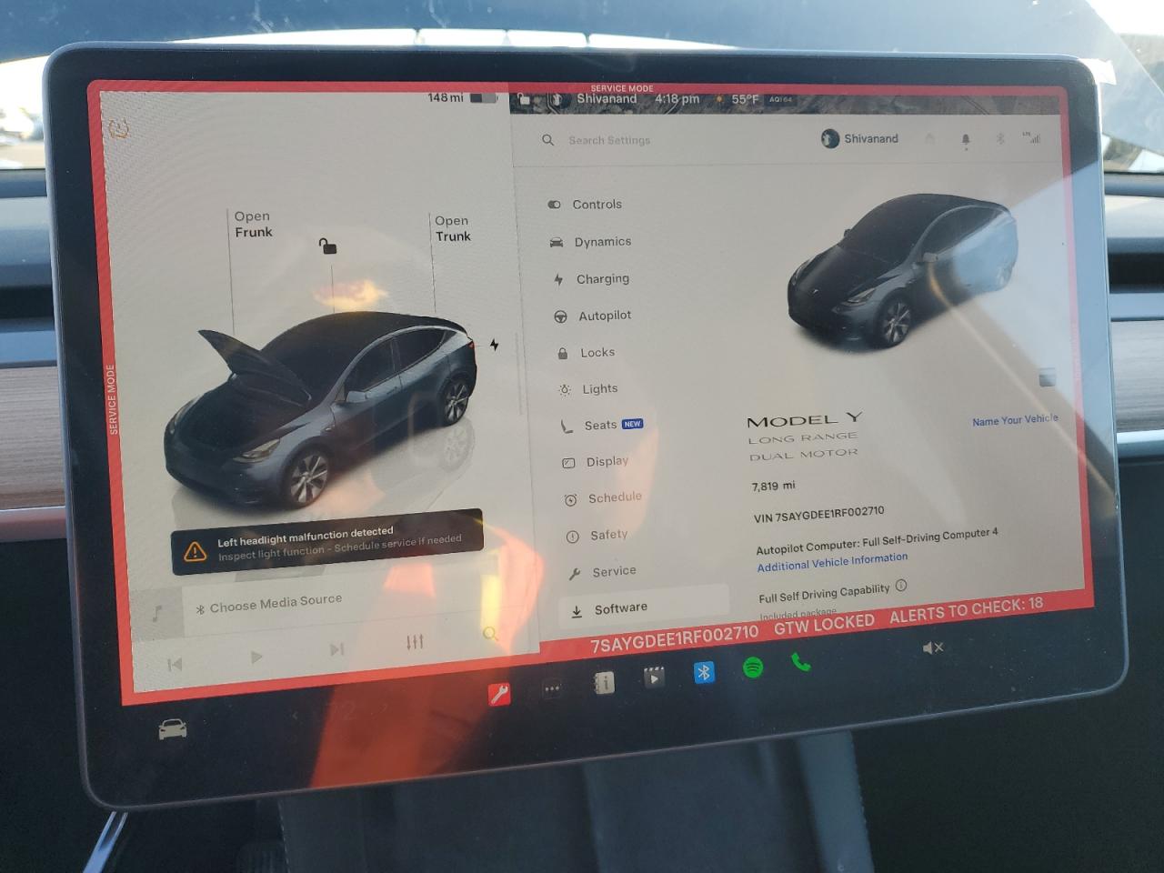 2024 TESLA MODEL Y  VIN:7SAYGDEE1RF002710