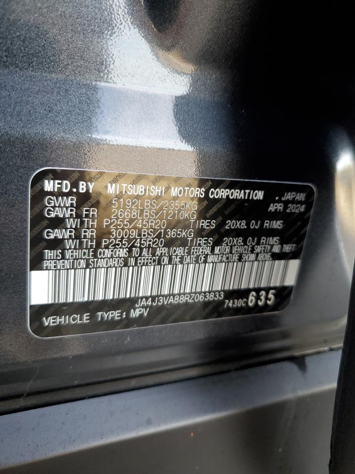 2024 MITSUBISHI OUTLANDER SE VIN:JA4J3VA88RZ063833