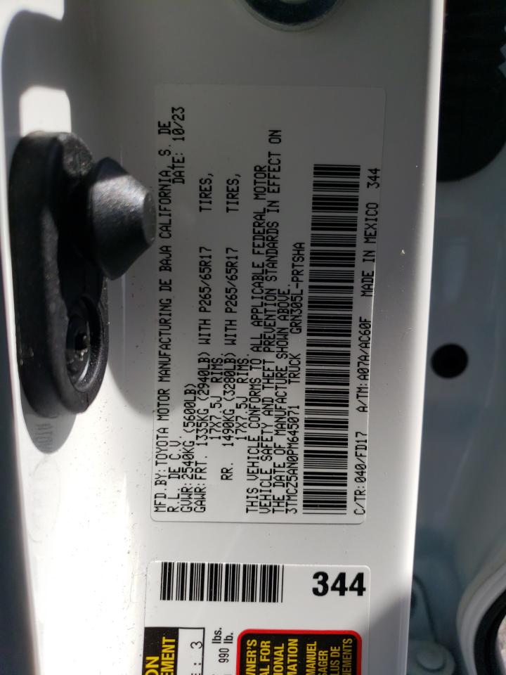 2023 TOYOTA TACOMA DOUBLE CAB VIN:3TMCZ5AN0PM645071