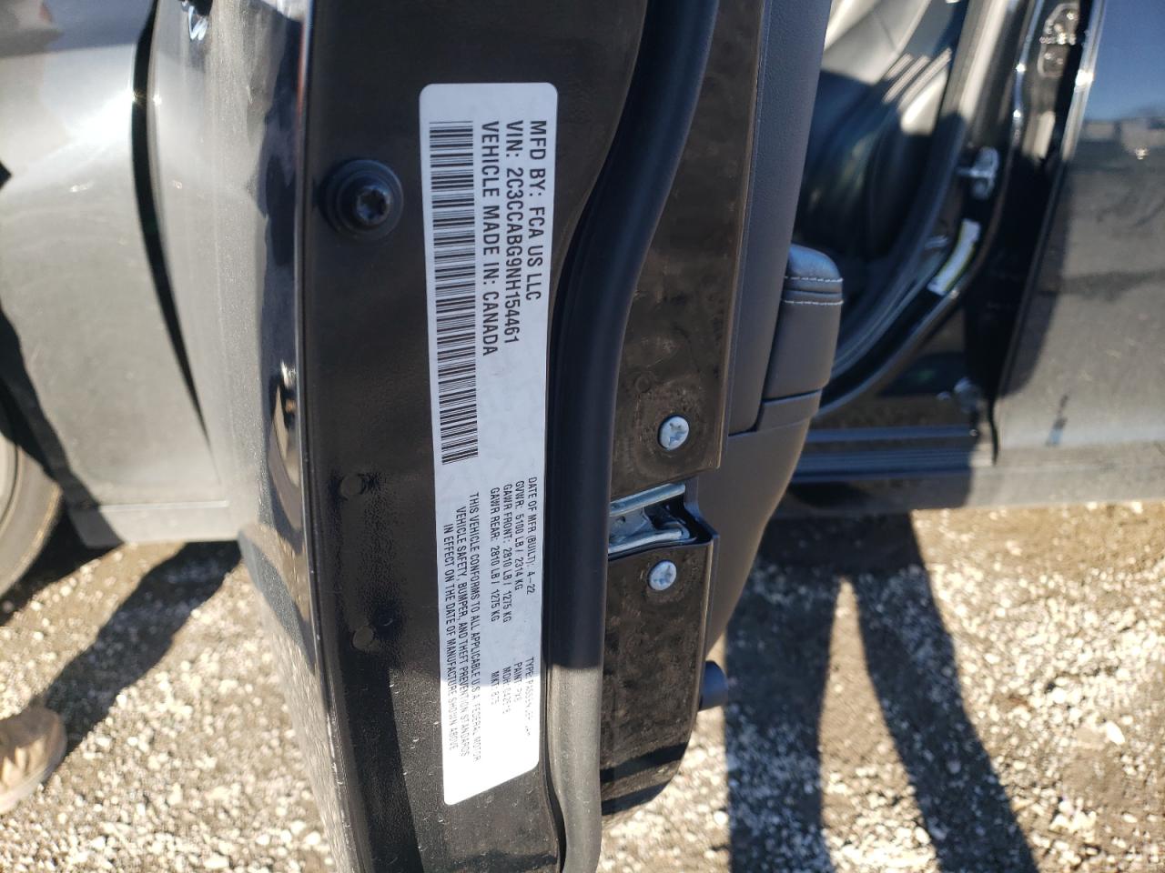 2022 CHRYSLER 300 S VIN:2C3CCABG9NH154461