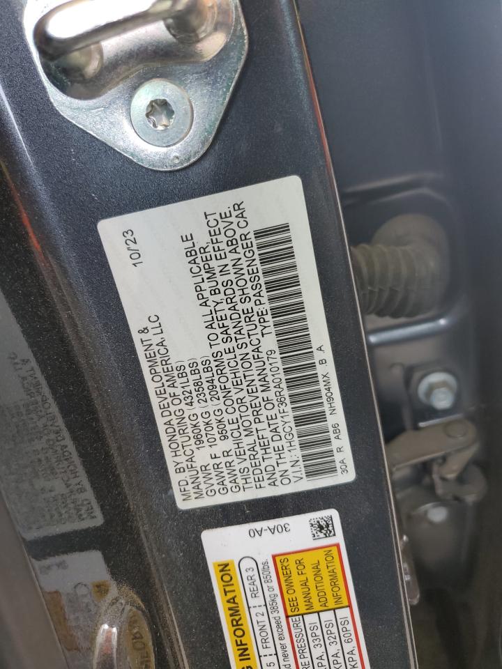 2024 HONDA ACCORD EX VIN:1HGCY1F36RA010179
