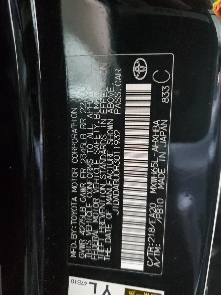 2024 TOYOTA PRIUS LE VIN:JTDADABU0R3011932