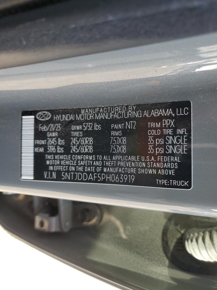 2023 HYUNDAI SANTA CRUZ SEL PREMIUM VIN:5NTJDDAF5PH063919