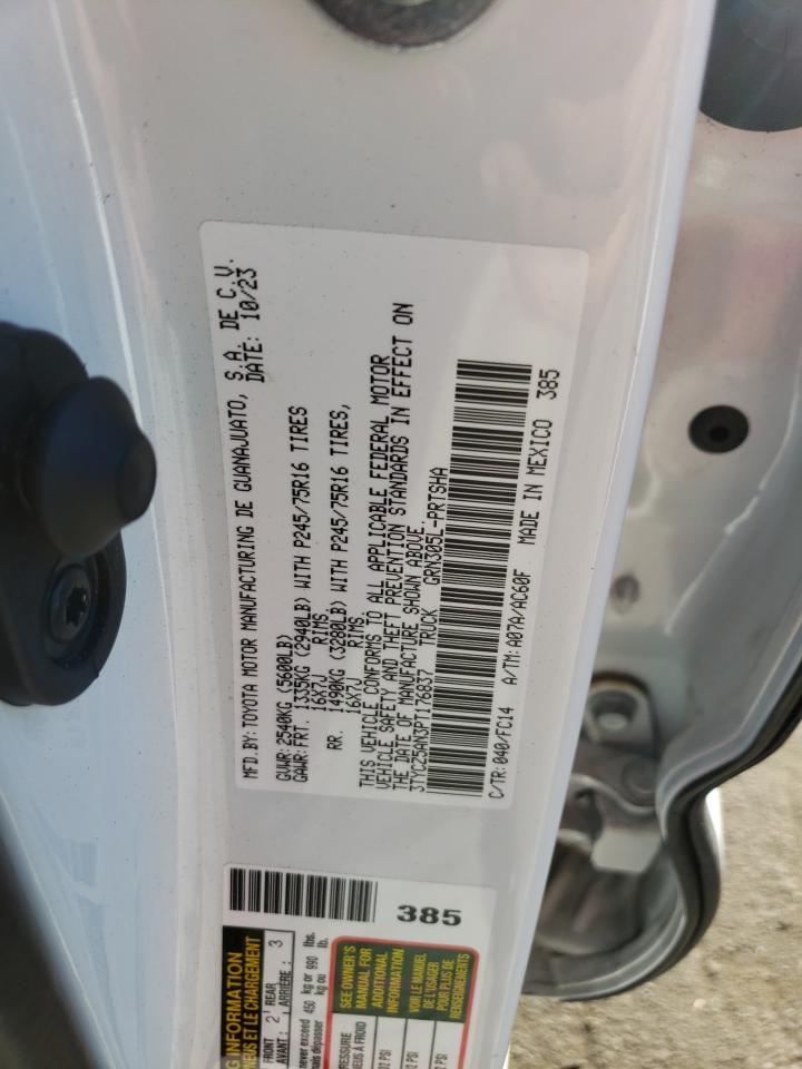 2023 TOYOTA TACOMA DOUBLE CAB VIN:3TYCZ5AN3PT176837