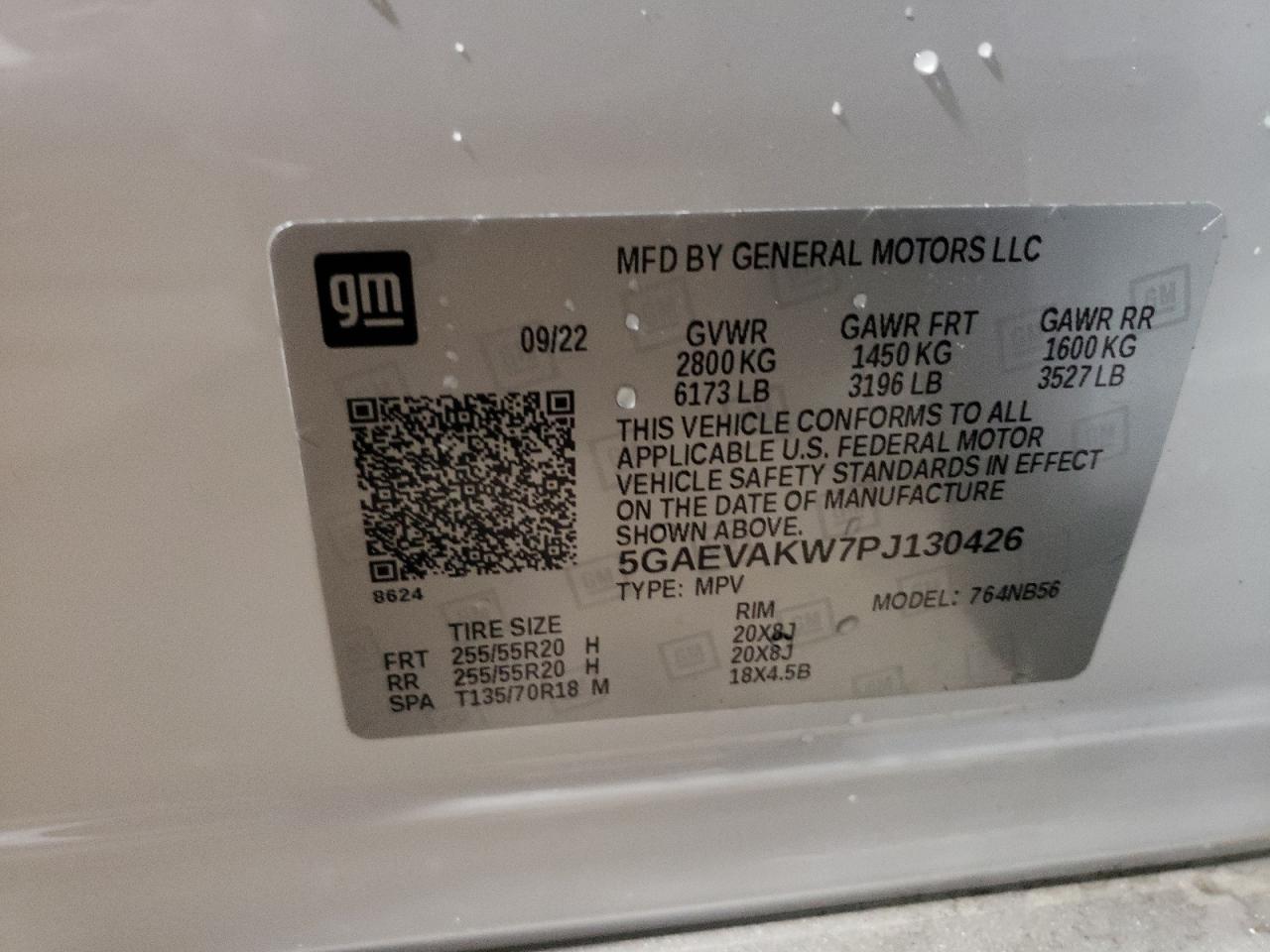 2023 BUICK ENCLAVE ESSENCE VIN:5GAEVAKW7PJ130426