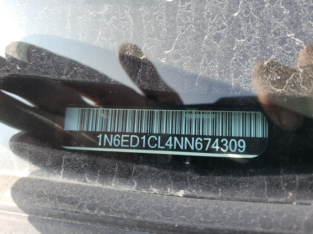 2022 NISSAN FRONTIER S VIN:1N6ED1CL4NN674309