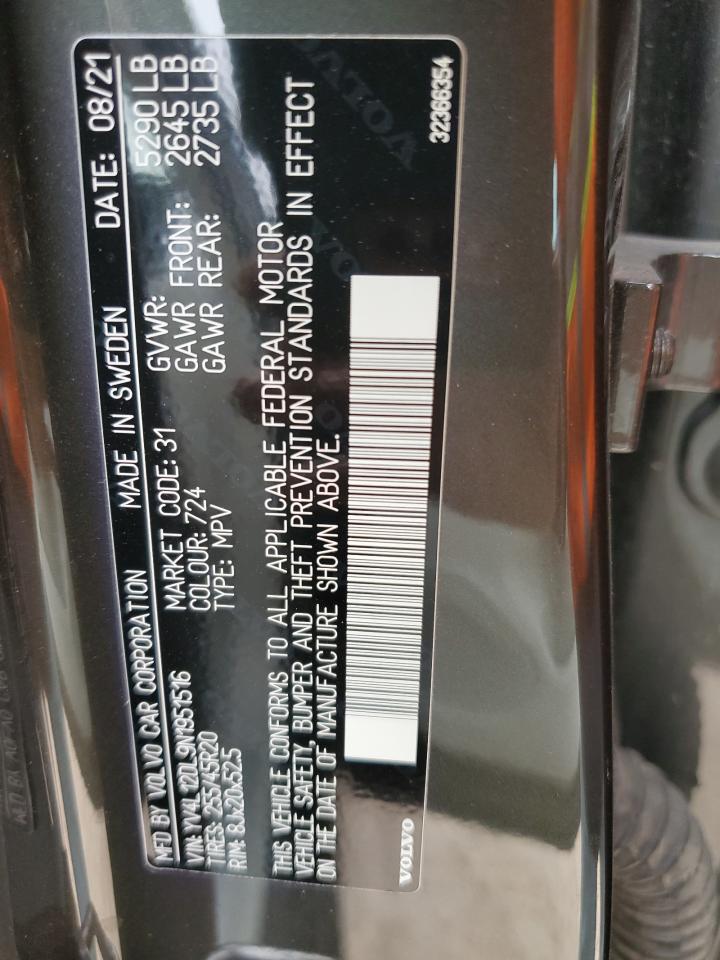 2022 VOLVO XC60 B5 INSCRIPTION VIN:YV4L12DL9N1951516