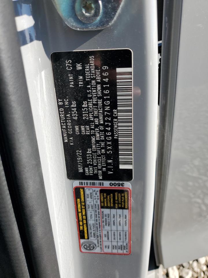 2022 KIA K5 GT LINE VIN:5XXG64J27NG161469