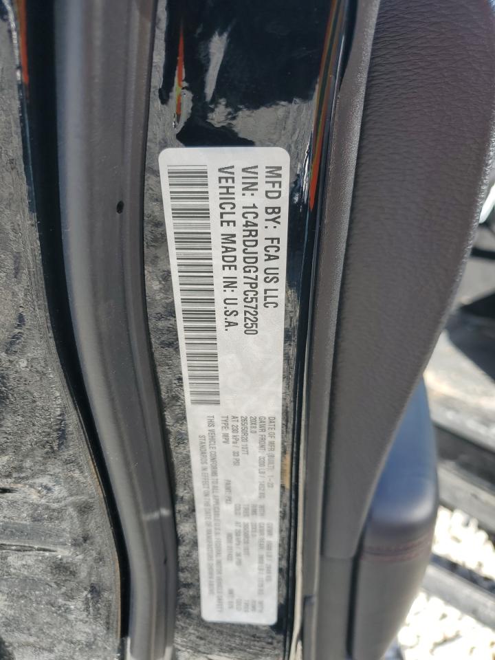 2023 DODGE DURANGO GT VIN:1C4RDJDG7PC572250