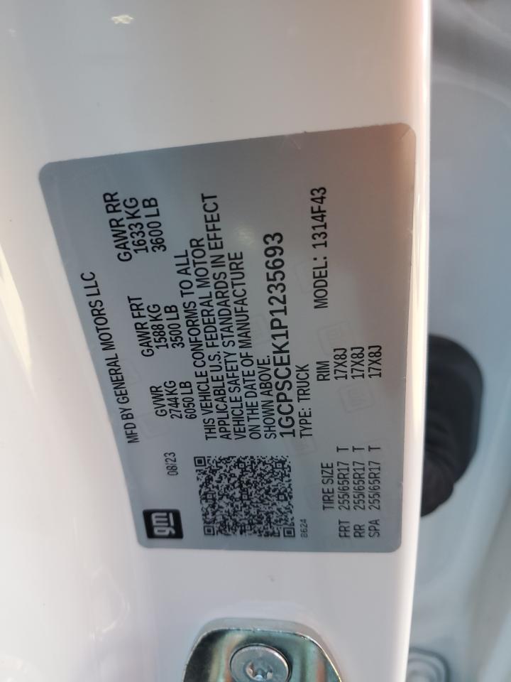 2023 CHEVROLET COLORADO LT VIN:1GCPSCEK1P1235693