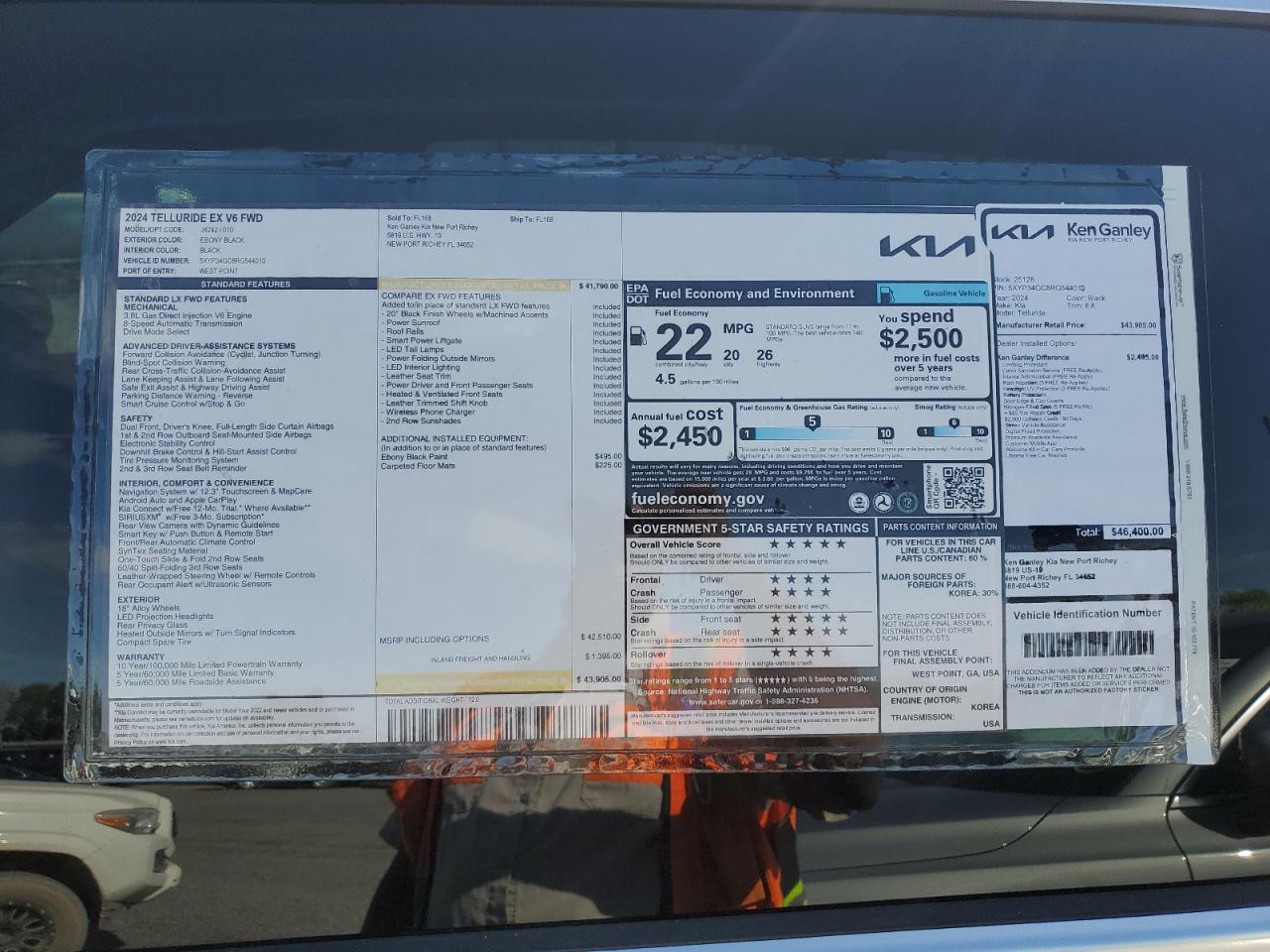2024 KIA TELLURIDE EX VIN:5XYP34GC8RG544010
