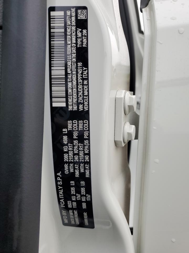 2023 JEEP RENEGADE LATITUDE VIN:ZACNJDB13PPP45116