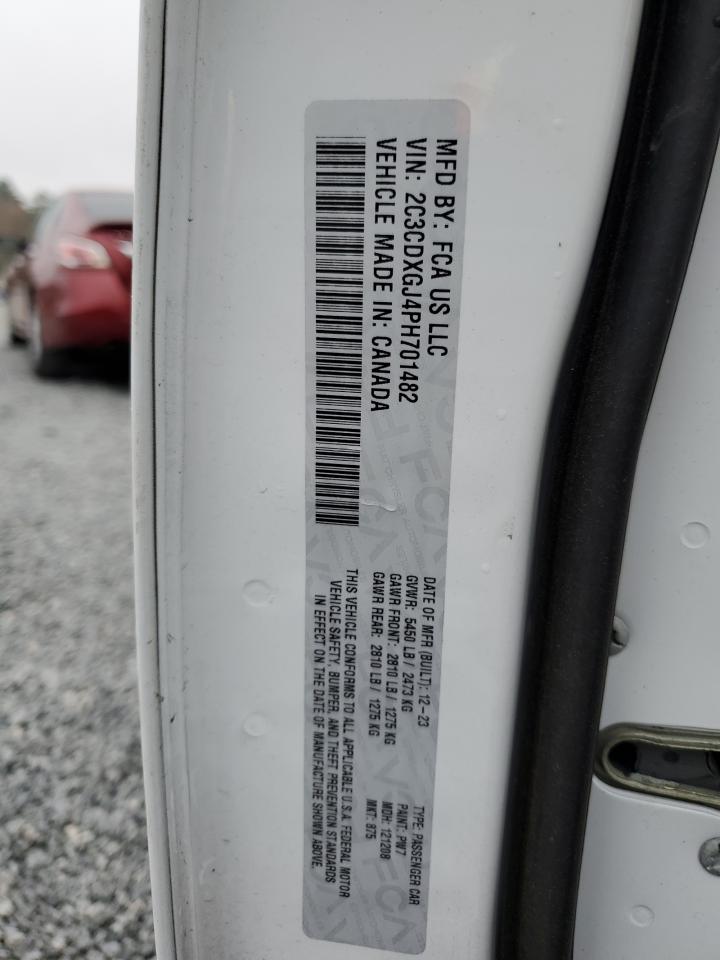 2023 DODGE CHARGER SCAT PACK VIN:2C3CDXGJ4PH701482