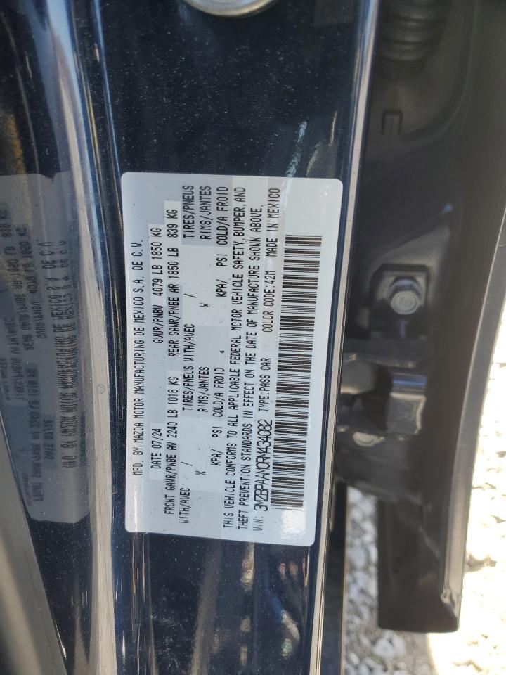 2024 MAZDA 3  VIN:3MZBPAAM0RM434082