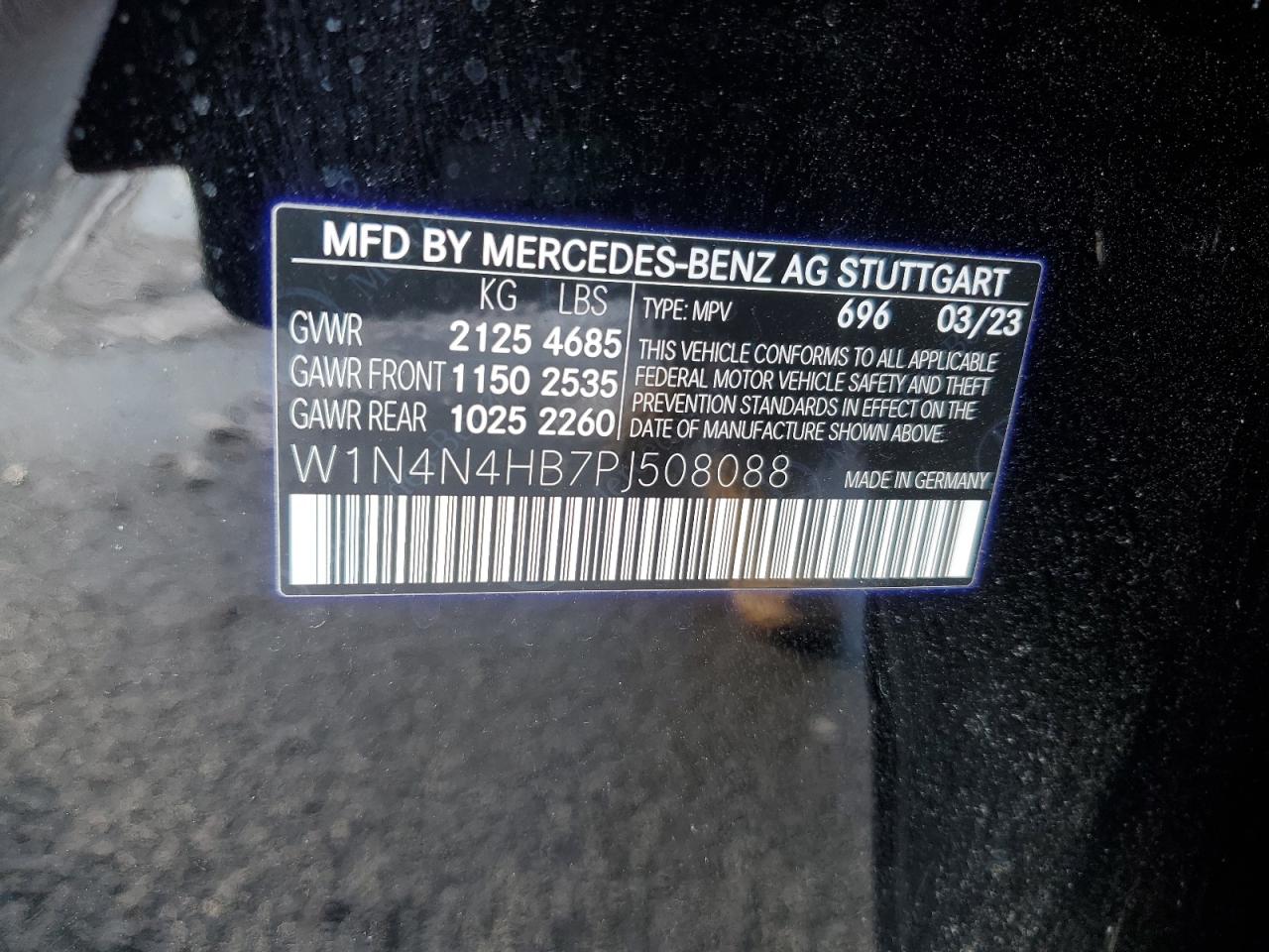 2023 MERCEDES-BENZ GLA 250 4MATIC VIN:W1N4N4HB7PJ508088