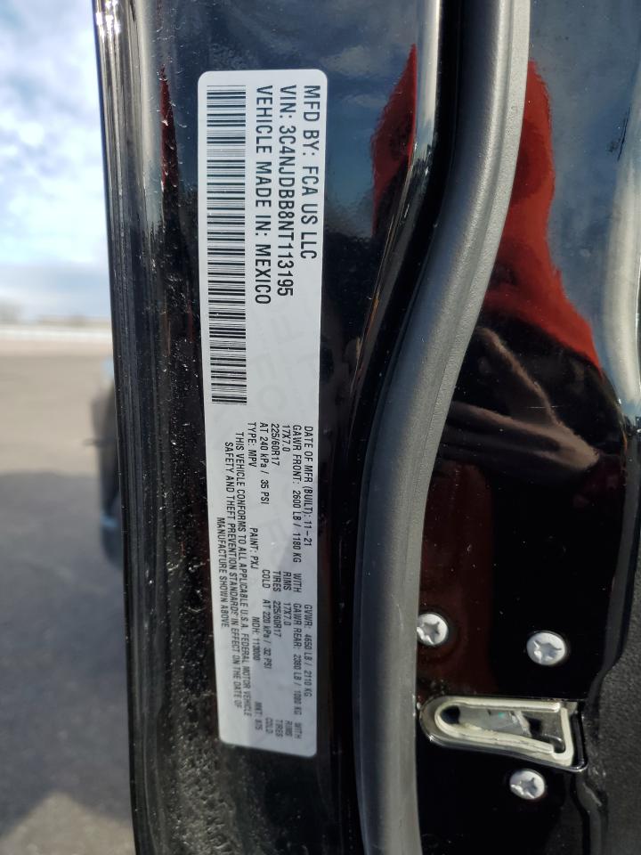 2022 JEEP COMPASS LATITUDE VIN:3C4NJDBB8NT113195