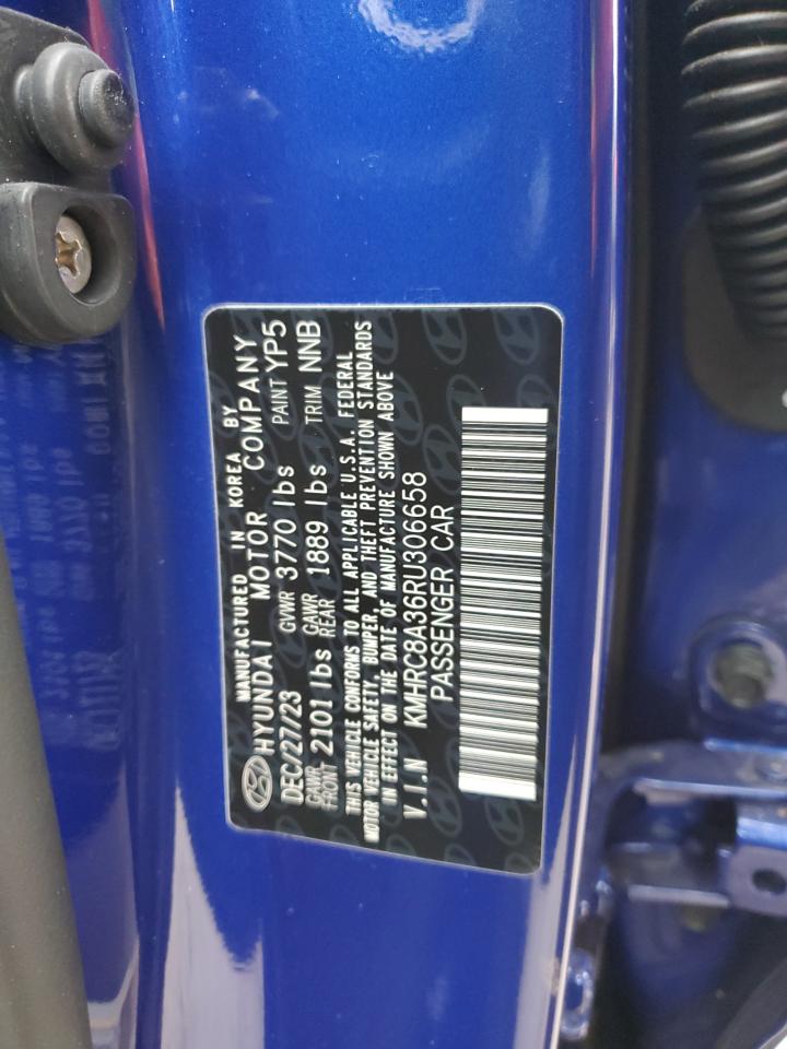 2024 HYUNDAI VENUE SEL VIN:KMHRC8A36RU306658