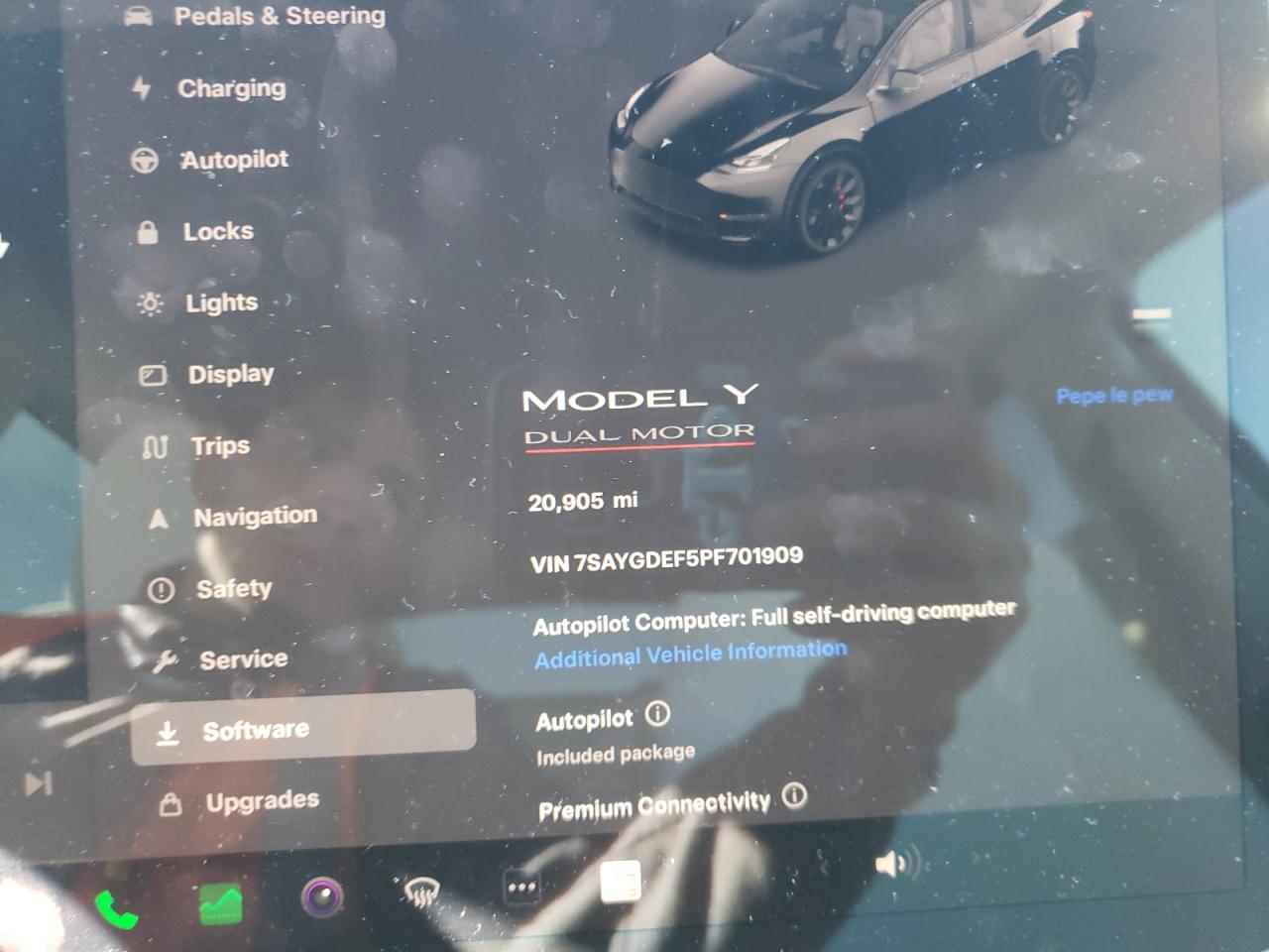 2023 TESLA MODEL Y  VIN:7SAYGDEF5PF701909