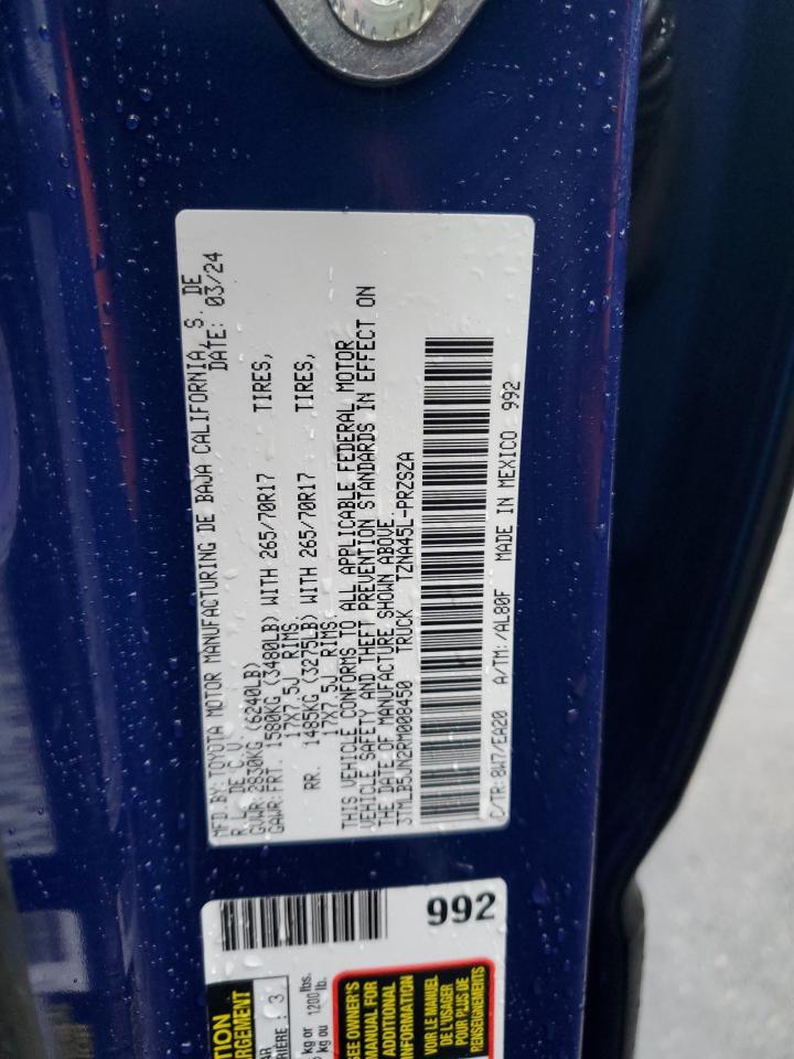 2024 TOYOTA TACOMA DOUBLE CAB VIN:3TMLB5JN2RM008450