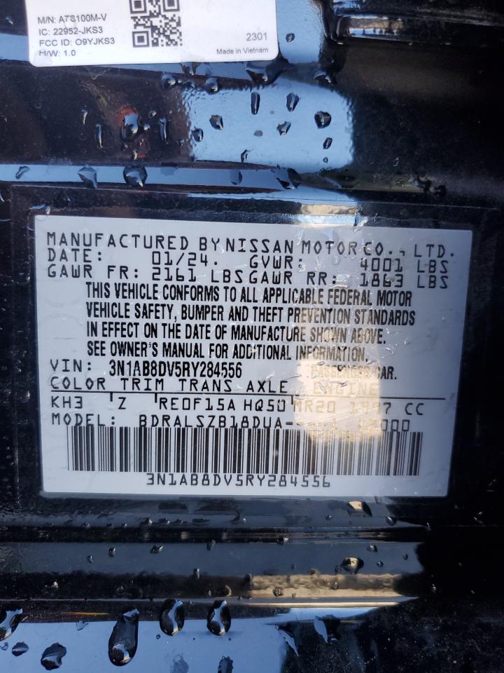 2024 NISSAN SENTRA SR VIN:3N1AB8DV5RY284556
