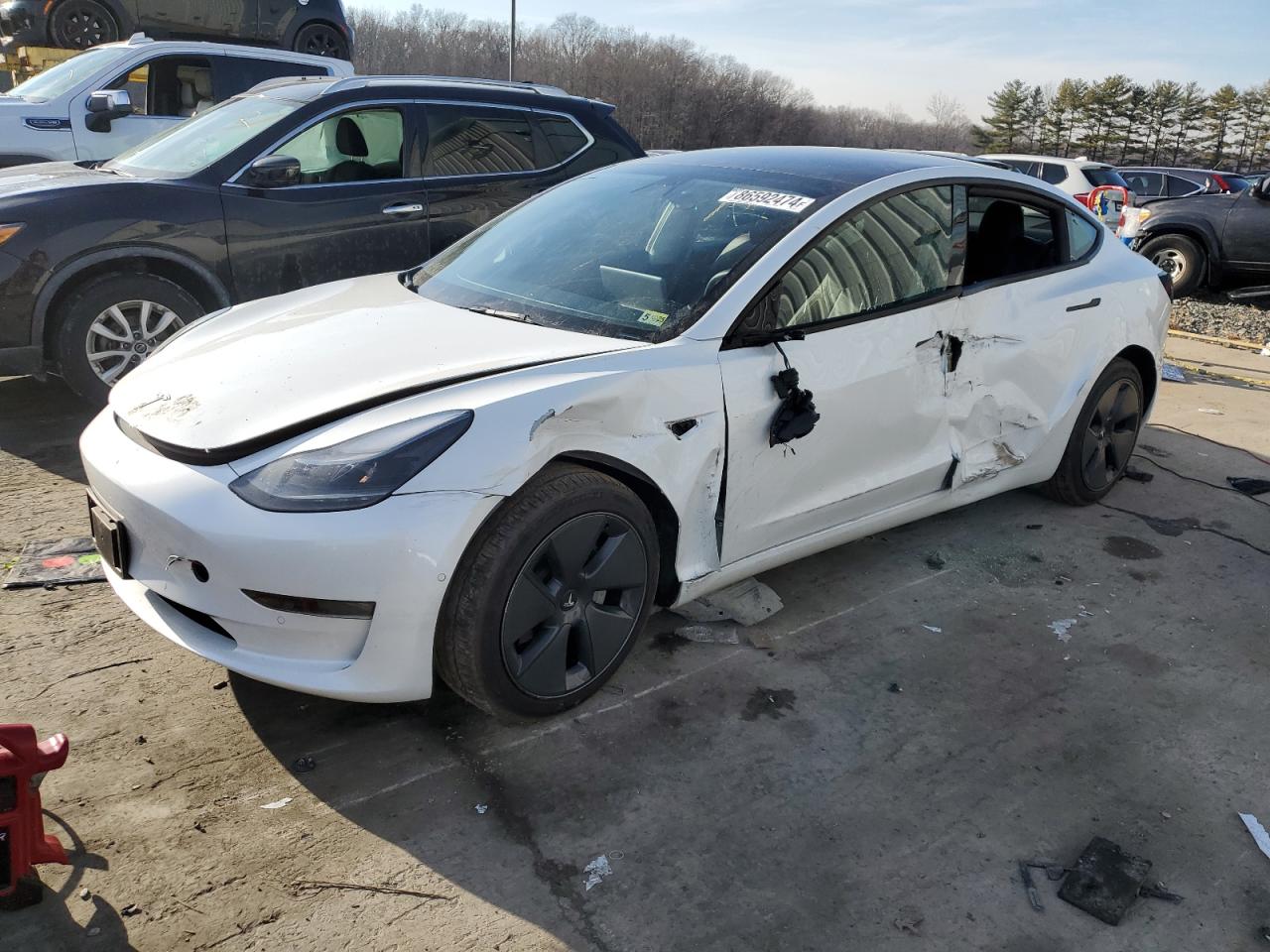 2022 TESLA MODEL 3  VIN:5YJ3E1EB1NF157642