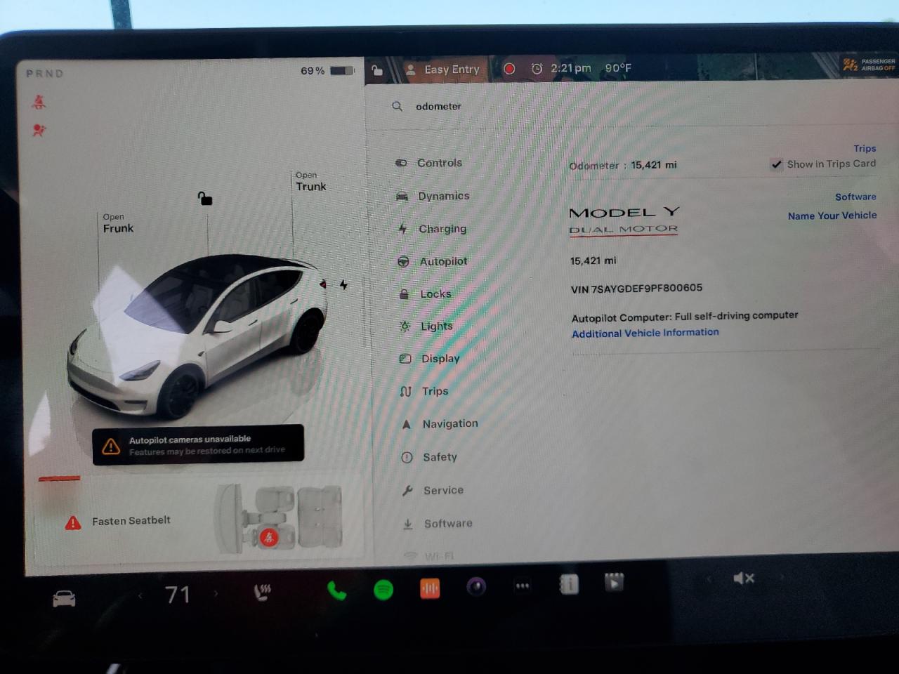 2023 TESLA MODEL Y  VIN:7SAYGDEF9PF800605