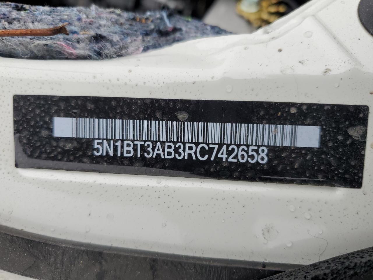 2024 NISSAN ROGUE S VIN:5N1BT3AB3RC742658